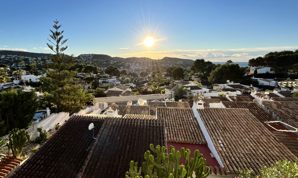 Sea views across Moraira